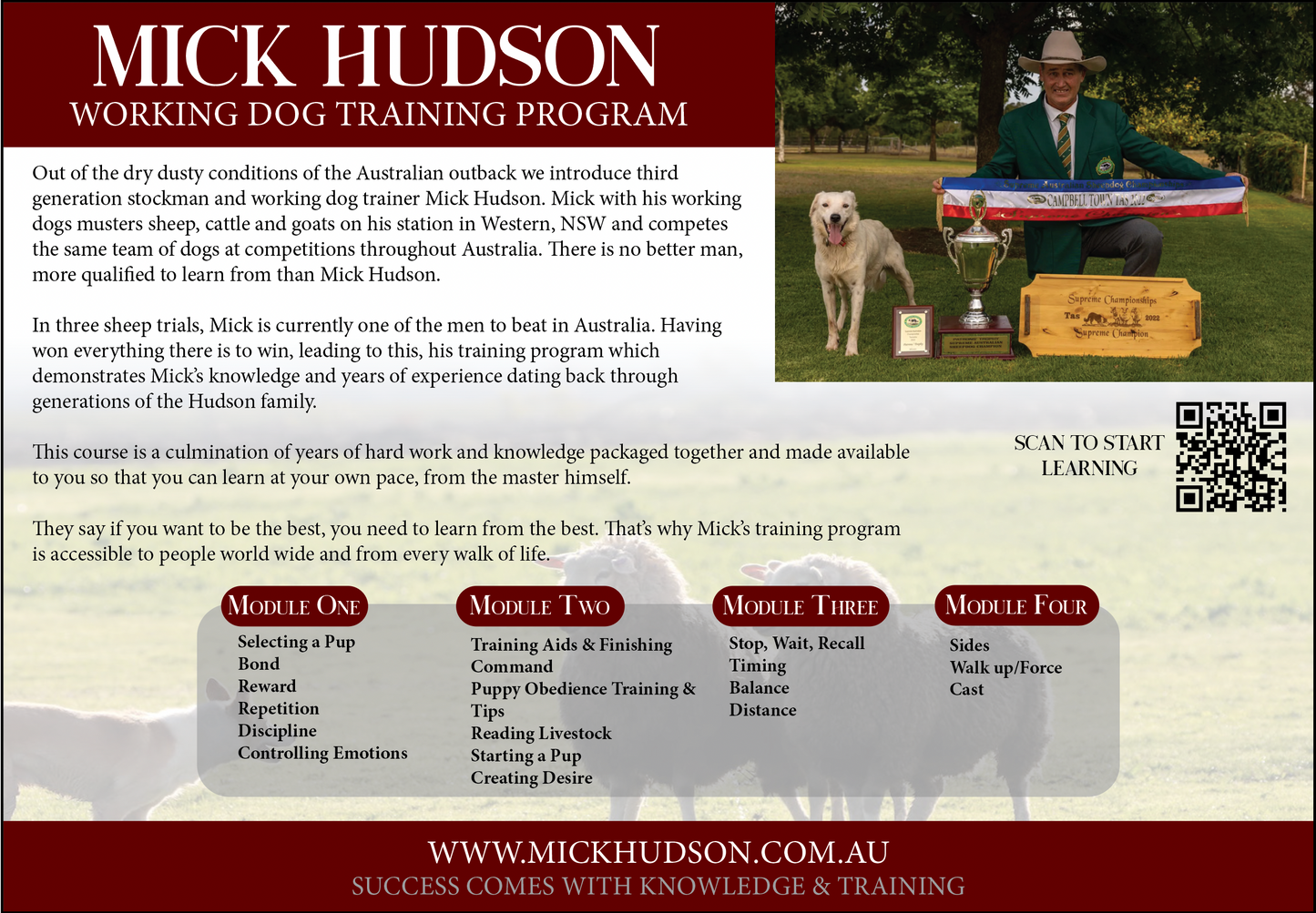 Mick Hudson - Working Dog Training Program