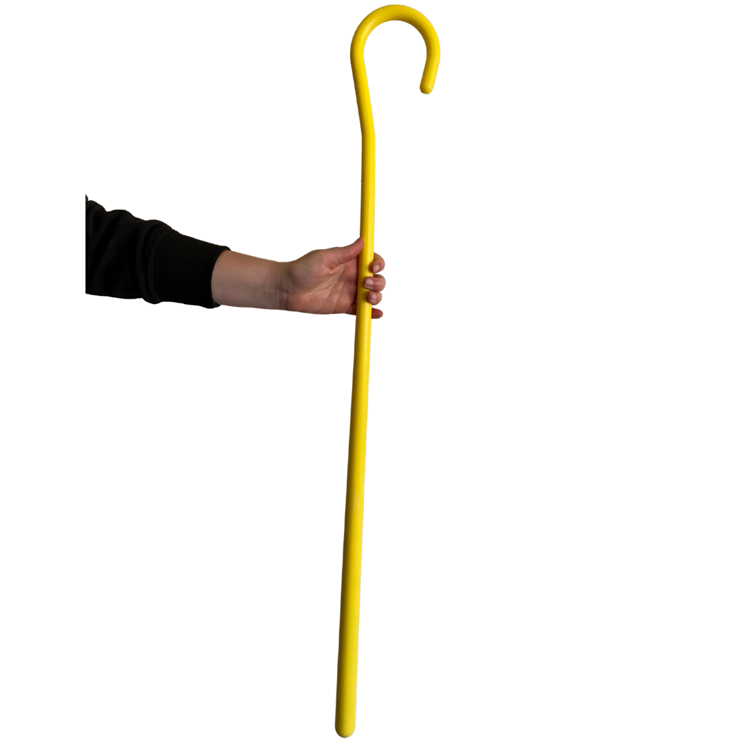 Plastic Shepherds Crook - Yellow