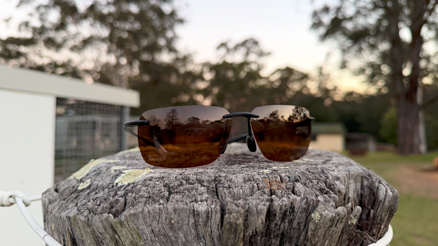 AWSDM Rimless Polarised Sunglasses