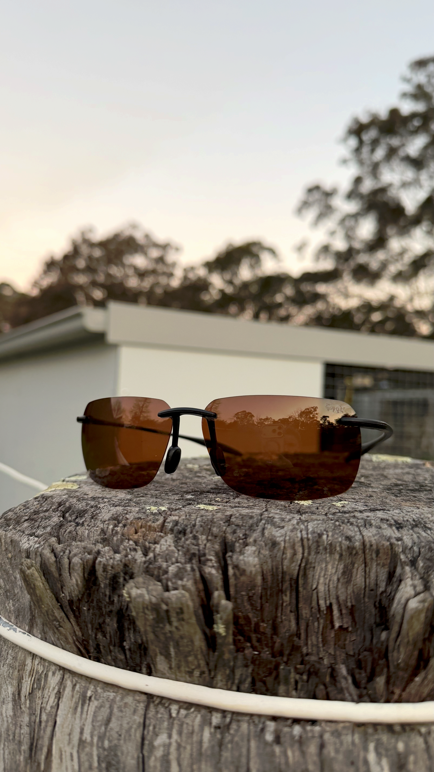 AWSDM Rimless Polarised Sunglasses